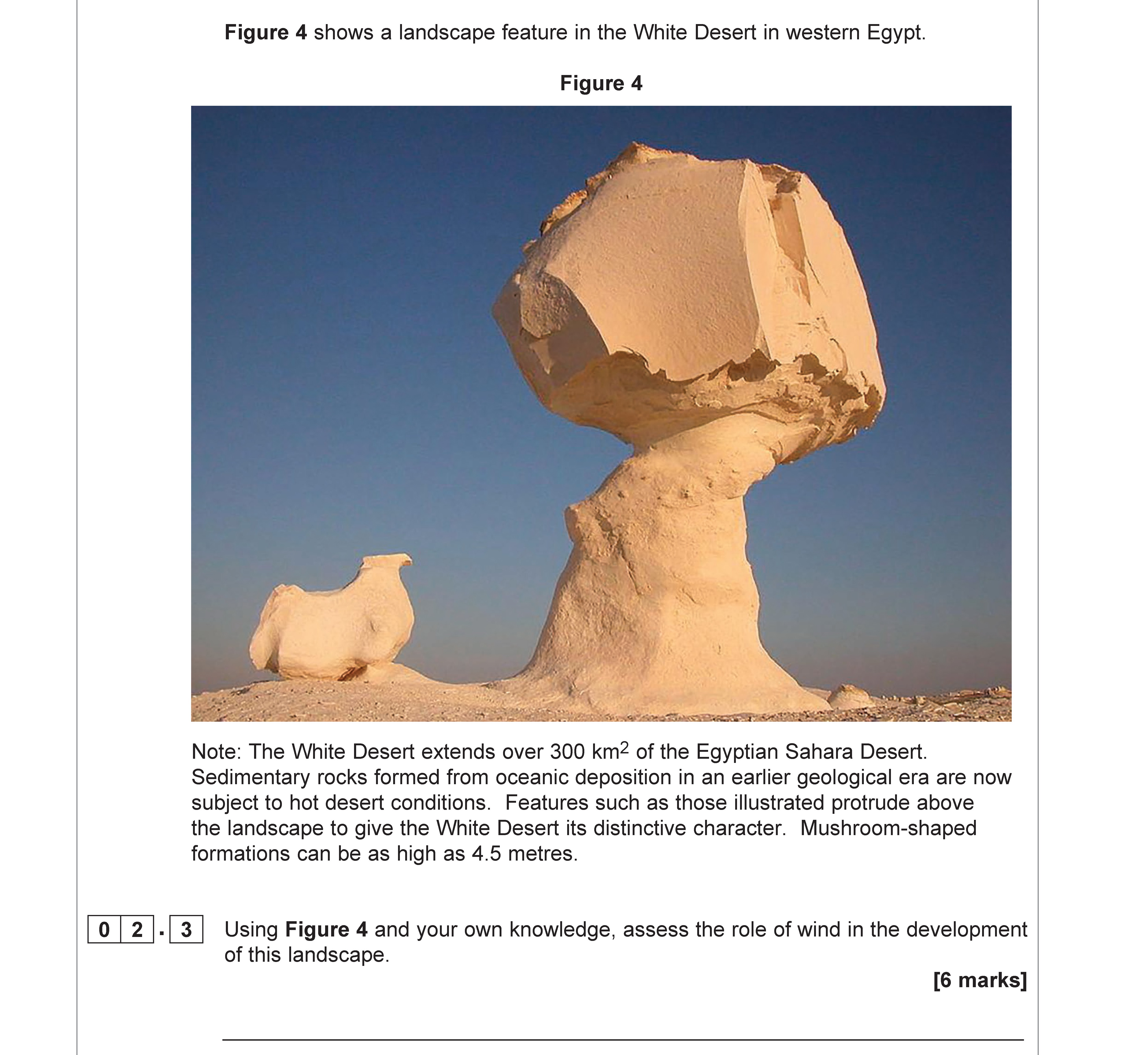 Using-Figure-4-and-your-own-knowledge,-assess-the-role-of-wind-in-the-development-of-this-landscape-AQA-A-Level Geography-Question 2-2022-Paper 1.png